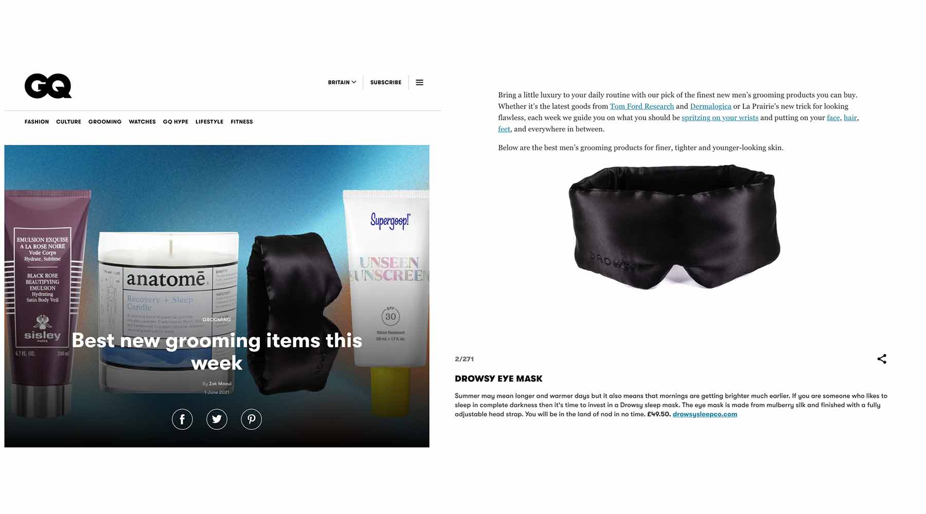 cutting from GQ magazine online