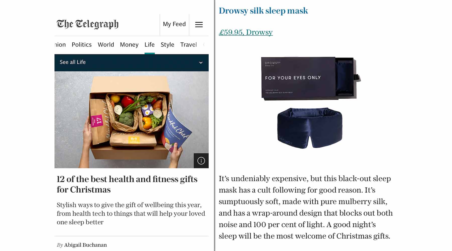 Drowsy Sleep Co. Telegraph