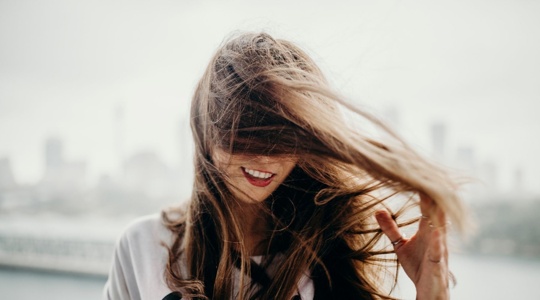 Girl with messy hair 